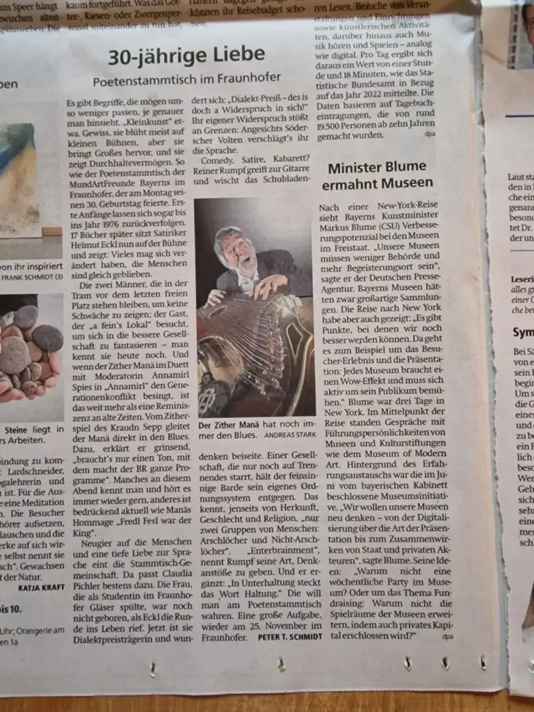 Artikel im Münchner Merkur vom 29.10.2024